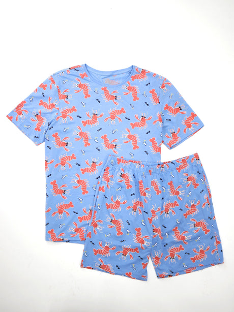 Image for Kids Boy's Graphic Printed Top & Bottom Sleepwear Set,Blue