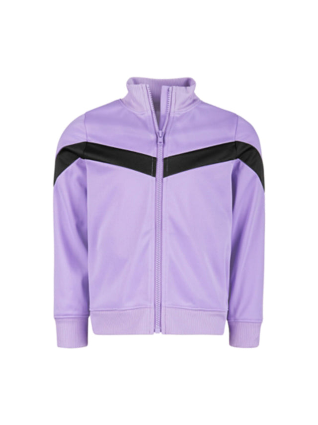 Image for Kids Girl's Striped Chevron Track Jacket,Purple