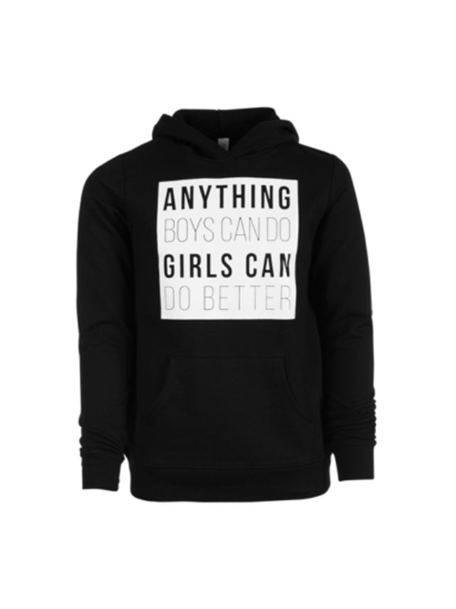 Image for Kids Girl's Graphic Printed Hoodies,Black
