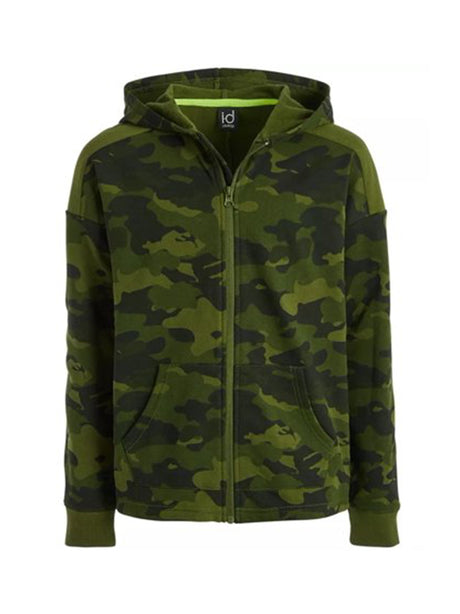 Image for Kids Boy's Camo Zipper Fly Jacket,Olive