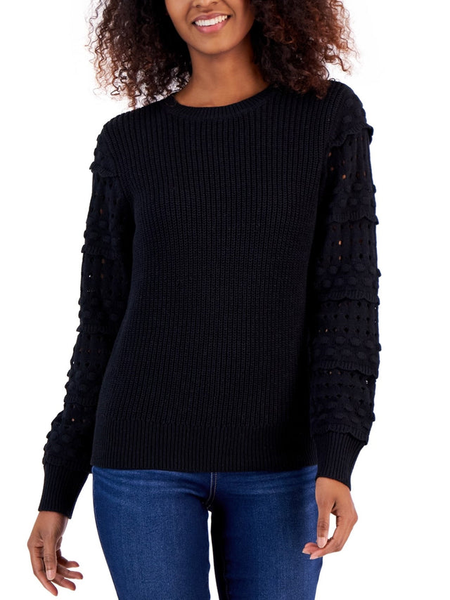 Image for Women's Textured Sweater,Black
