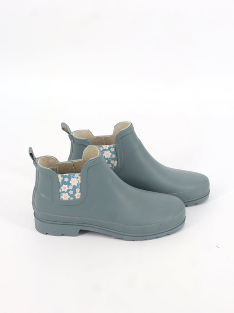 Image for Women's Floral Printed Rubber Ankle Boots,Mint