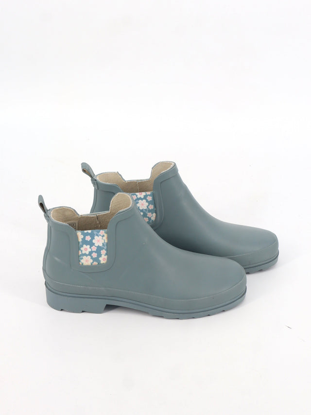 Image for Women's Floral Printed Rubber Ankle Boots,Mint