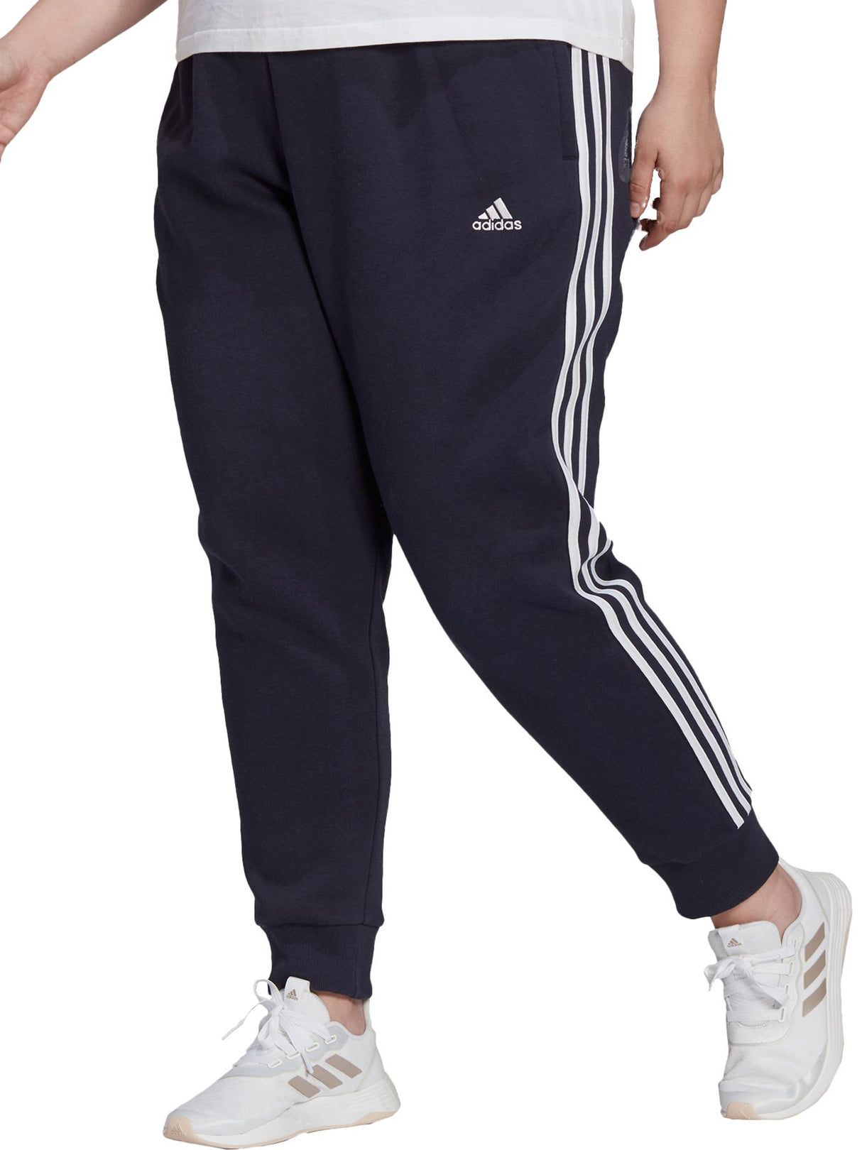 Image for Women's Brand Logo Embroidered Fleece Joggers,Navy