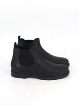Image for Men's Plain Leather Ankle Boots,Black