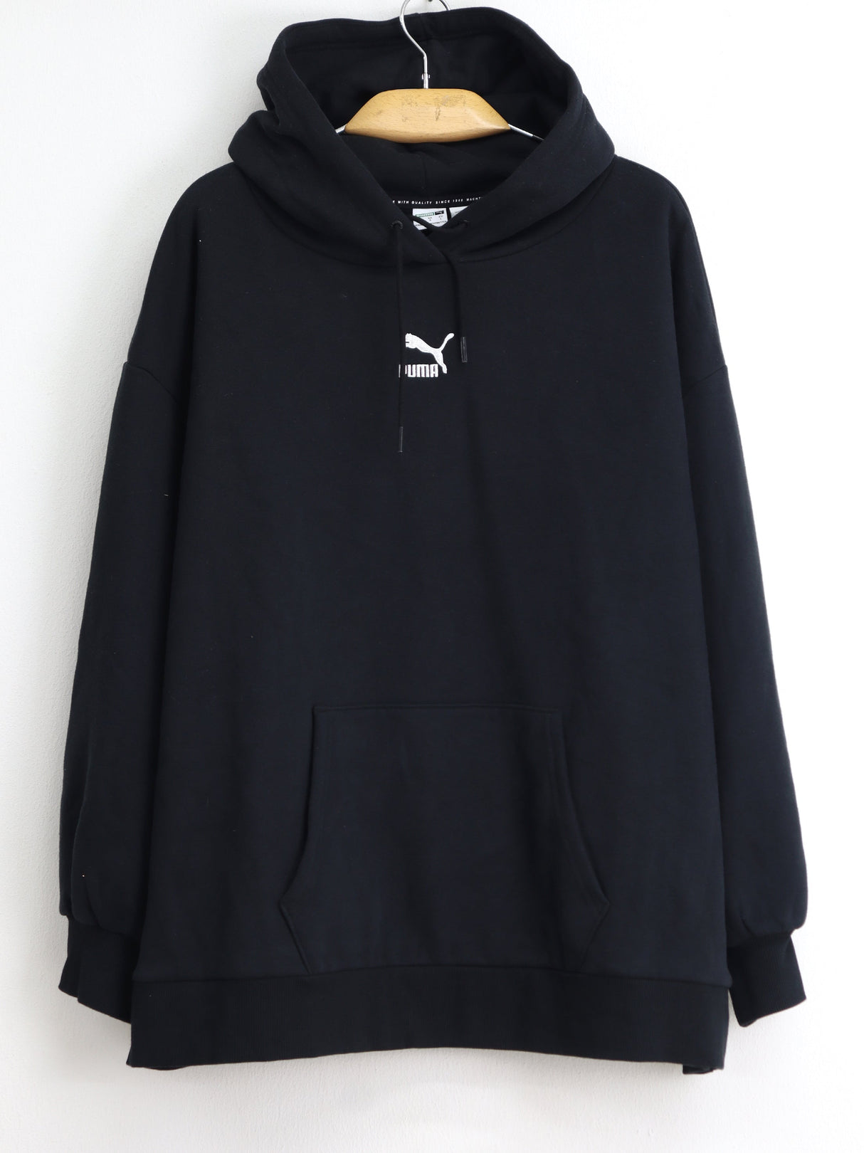 Image for Men's Brand Logo Embroidered Hoodie,Black