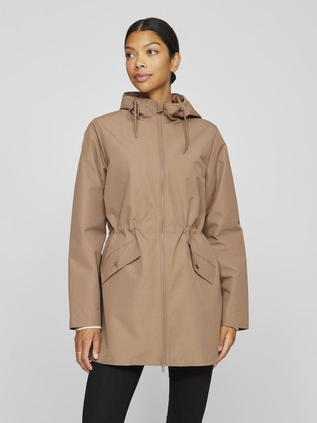 Image for Women's Plain Waterproof Jacket,Dark Beige