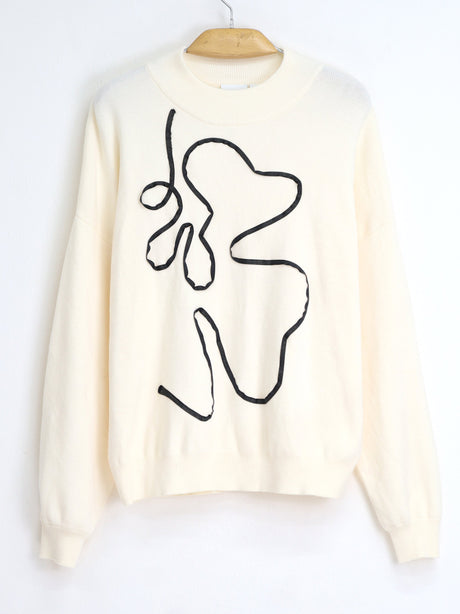 Image for Women's Textured Sweater,Cream