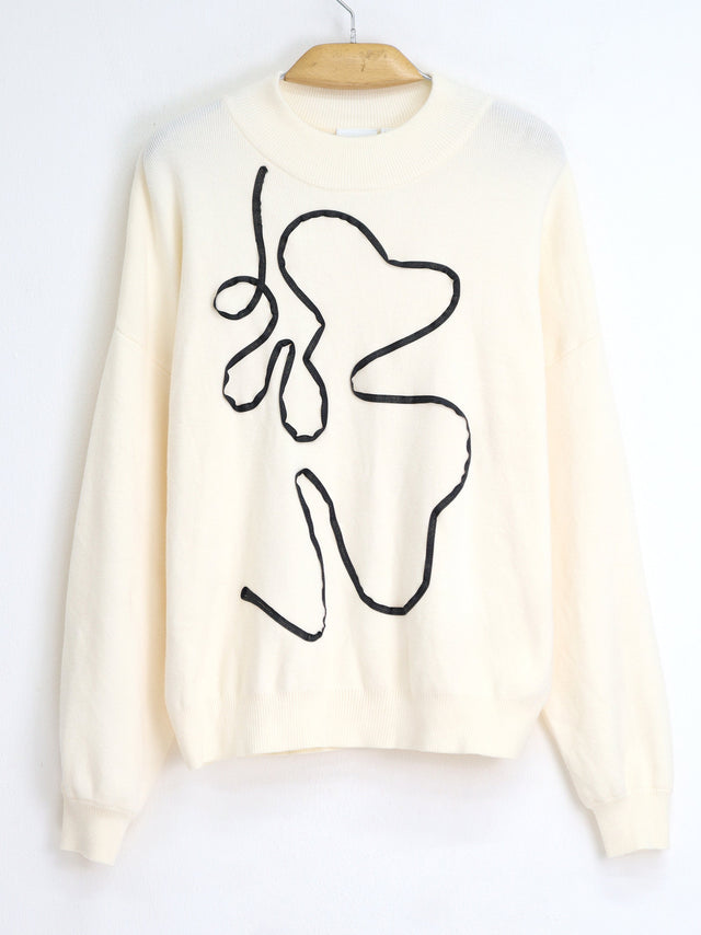 Image for Women's Textured Sweater,Cream
