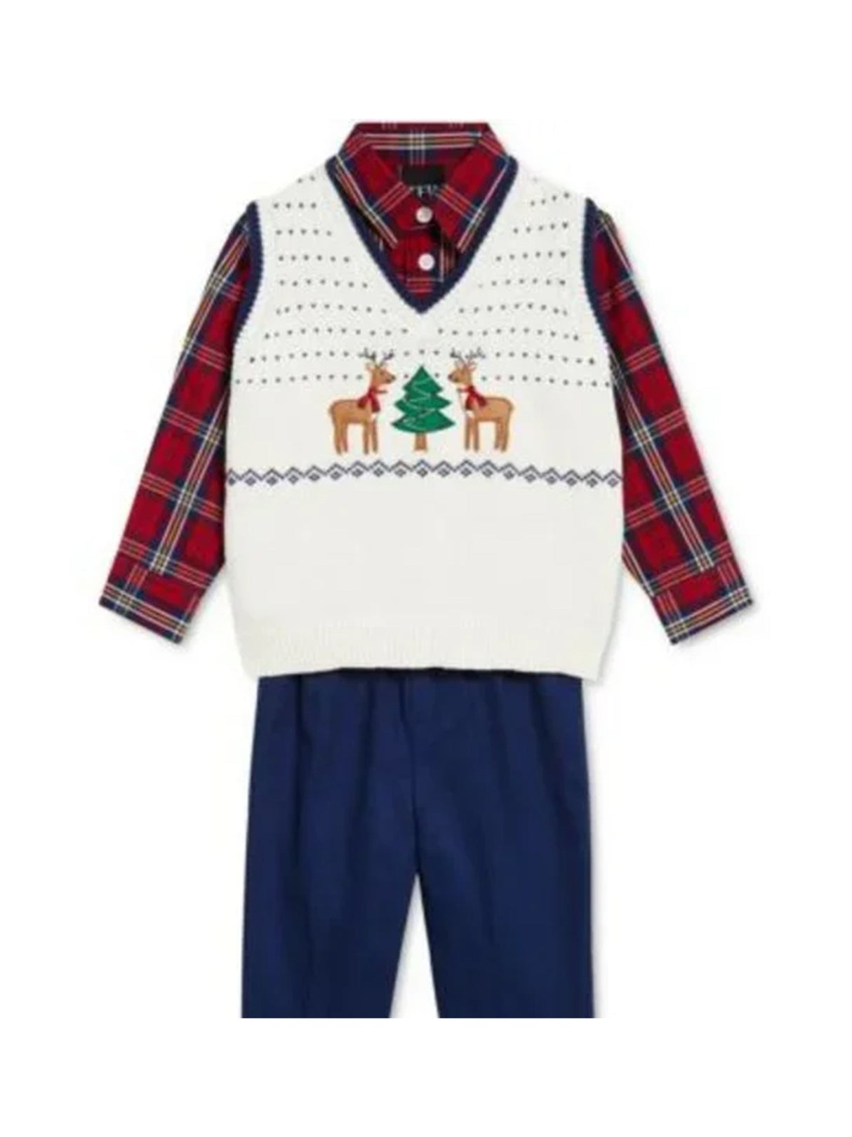 Image for Kids Boy's 3 Pcs Christmas Top & Bottom Set,Multi