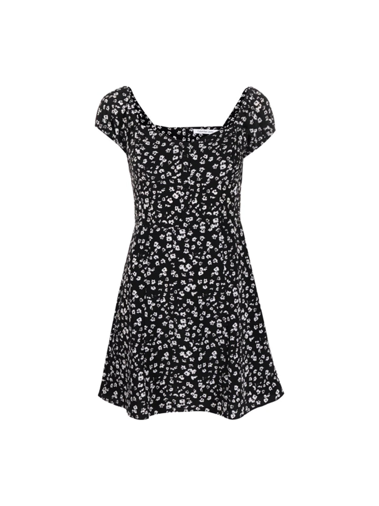 Kids Girl's Floral Printed Dress,Black