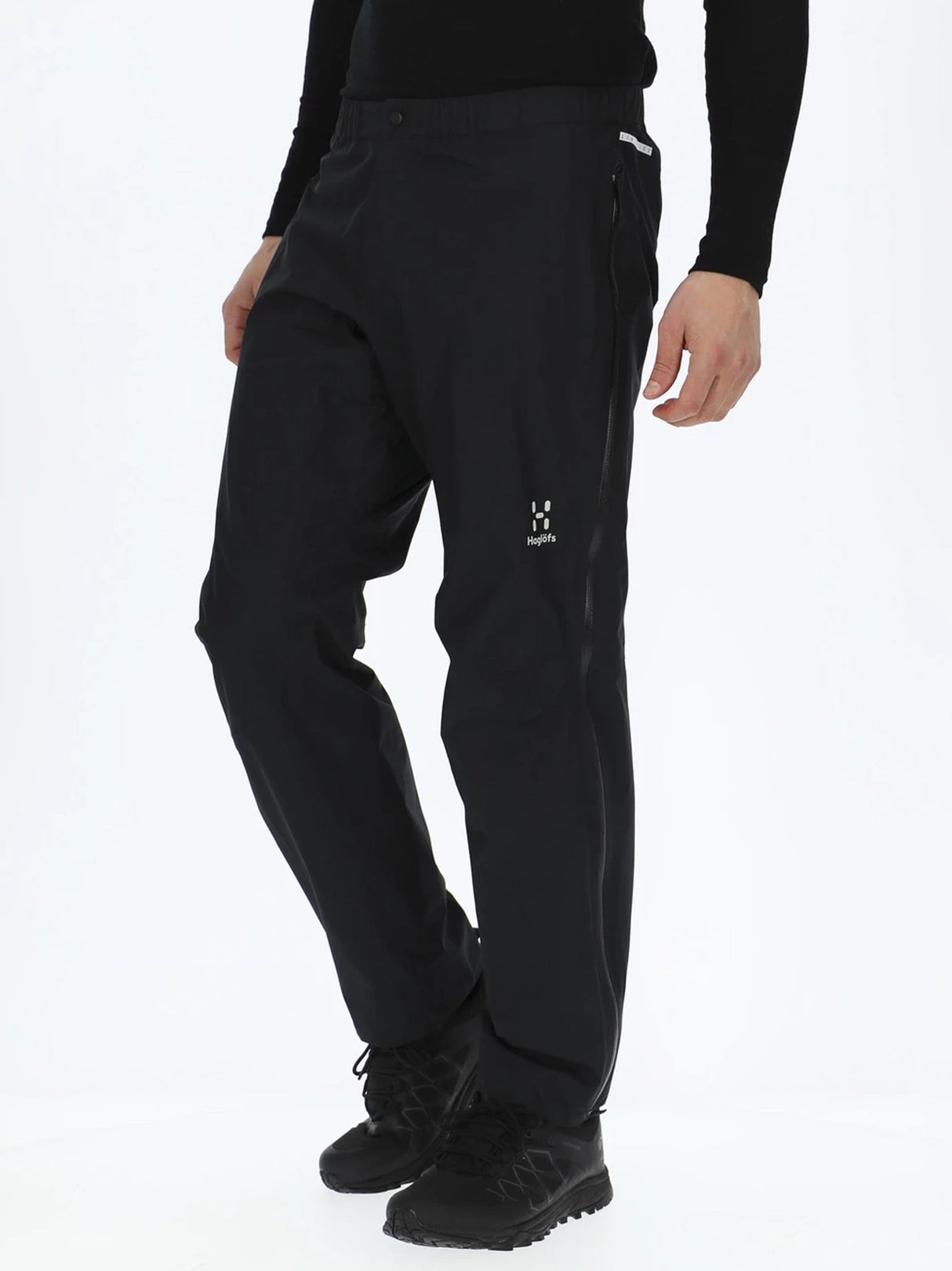 Men's Waterproof Brand Logo Ski Pant,Black
