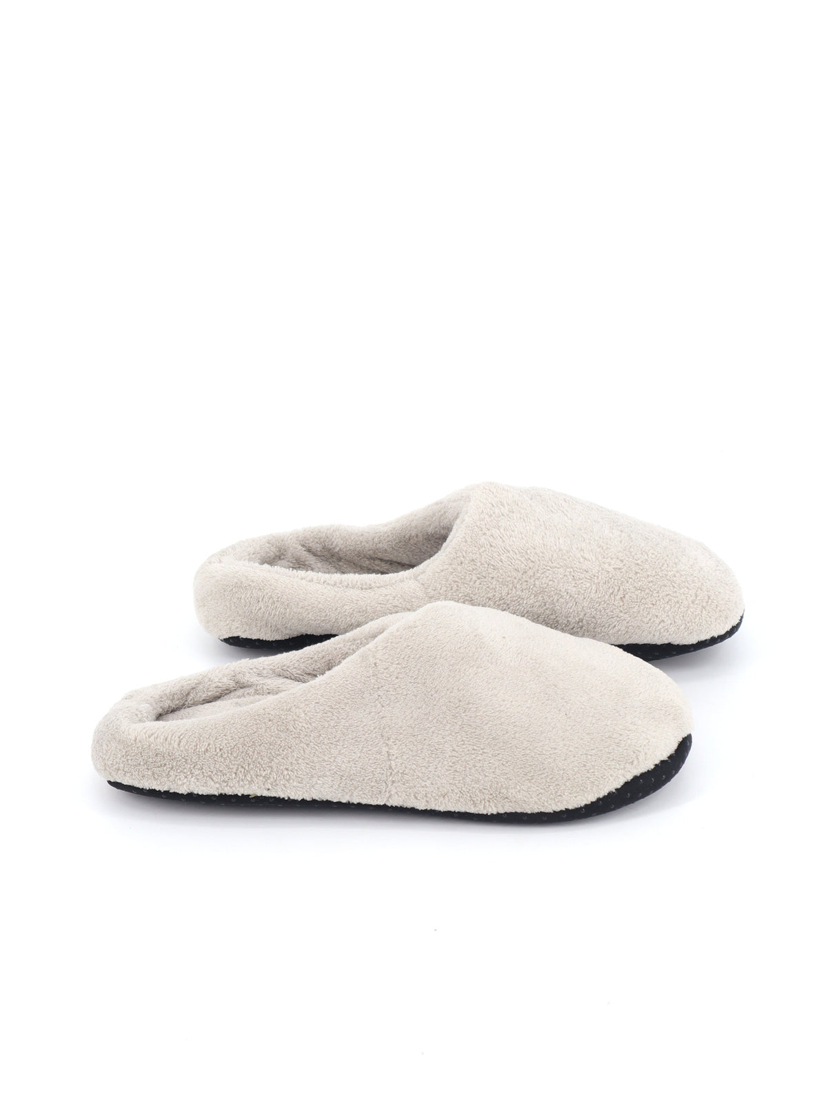 Image for Men's Plain Fleece Slippers,Light Grey