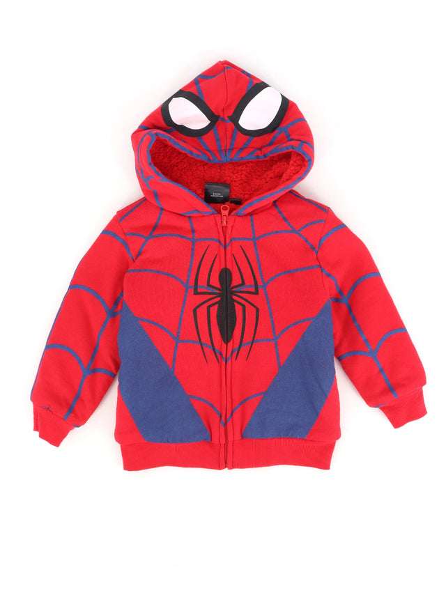 Image for Kids Boy's Graphic Printed Zipped Up Hoodie,Red/Blue