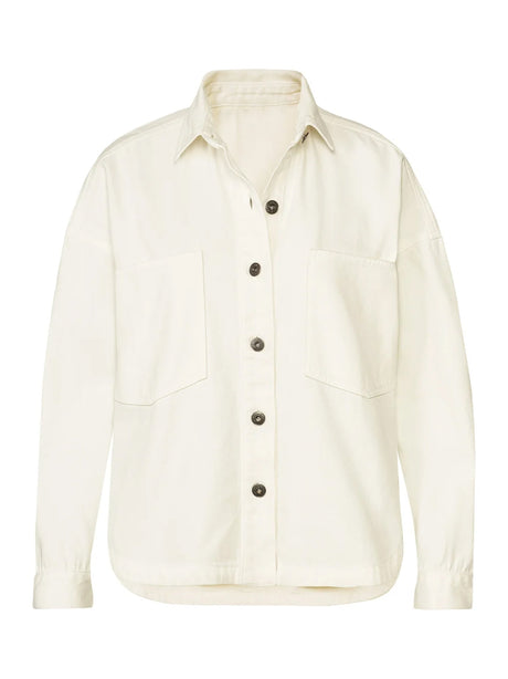 Image for Women's Plain Denim Jacket,White