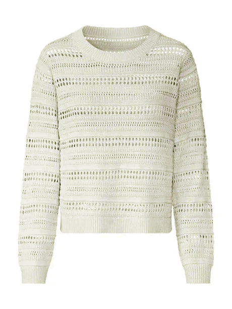 Image for Women's Textured Cropped Sweater,Ivory