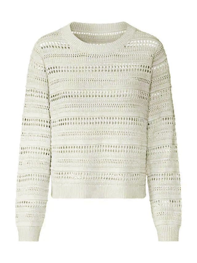 Image for Women's Textured Cropped Sweater,Ivory