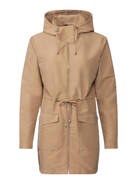 Image for Women's Plain Parka Jacket,Beige