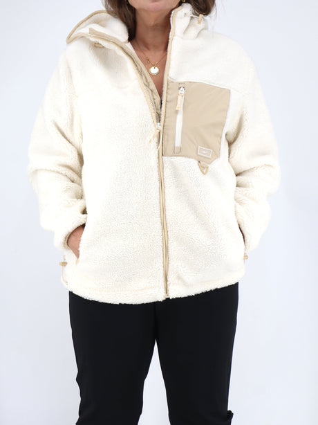 Image for Women's Sherpa Jacket,Off White