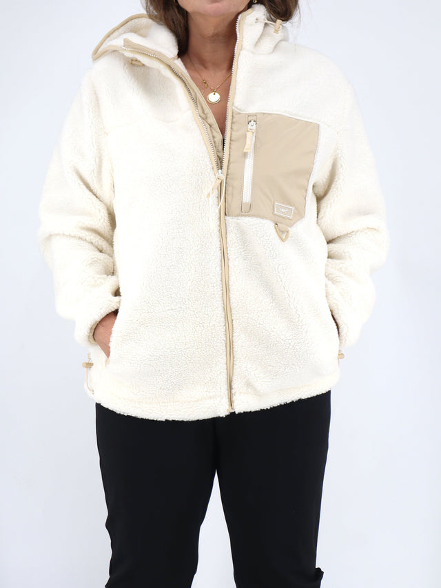 Image for Women's Sherpa Jacket,Off White