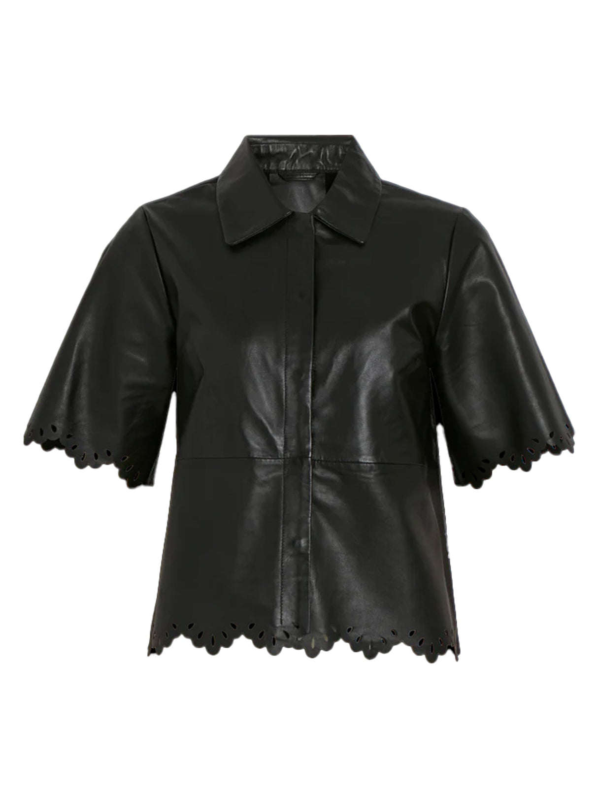 Image for Women's Leather Shirt,Black