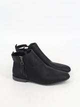 Image for Women's Plain Leather Ankle Boots,Black