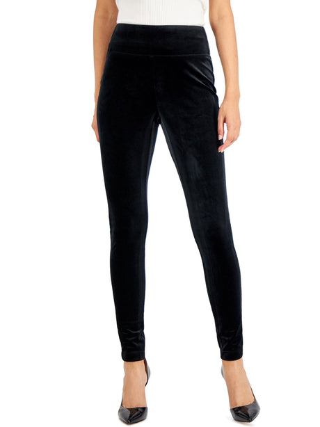 Image for Women's Velvet Skinny Pants,Black