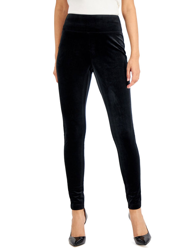 Image for Women's Velvet Skinny Pants,Black