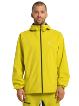 Image for Men's Brand Logo Embroidered Waterproof Jacket,Yellow