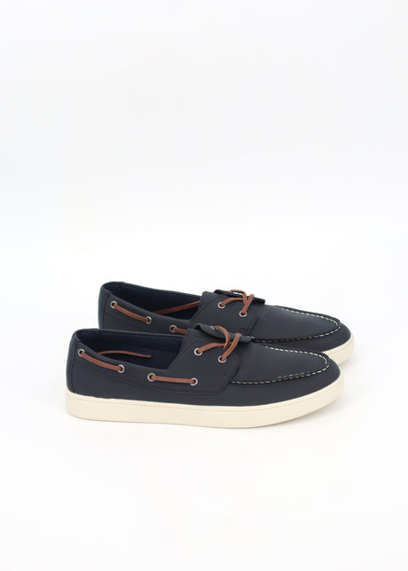 Image for Men's Textured Flat Shoes,Navy