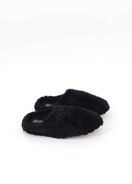 Image for Women's Faux Fur Slippers,Black