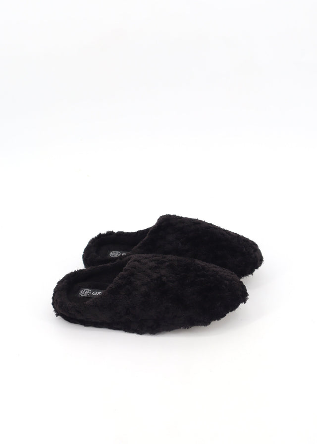 Image for Women's Faux Fur Slippers,Black