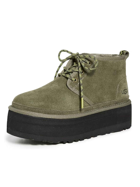 Image for Women's Heritage Platform Ankle Boots,Olive