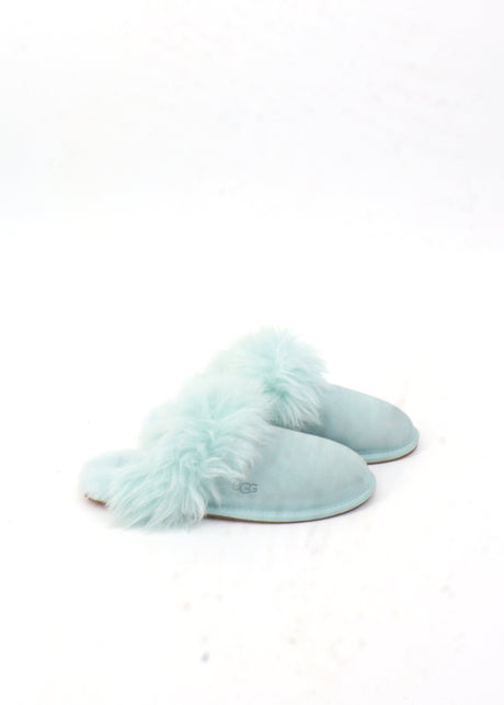 Image for Women's Fur Slippers,Light Blue