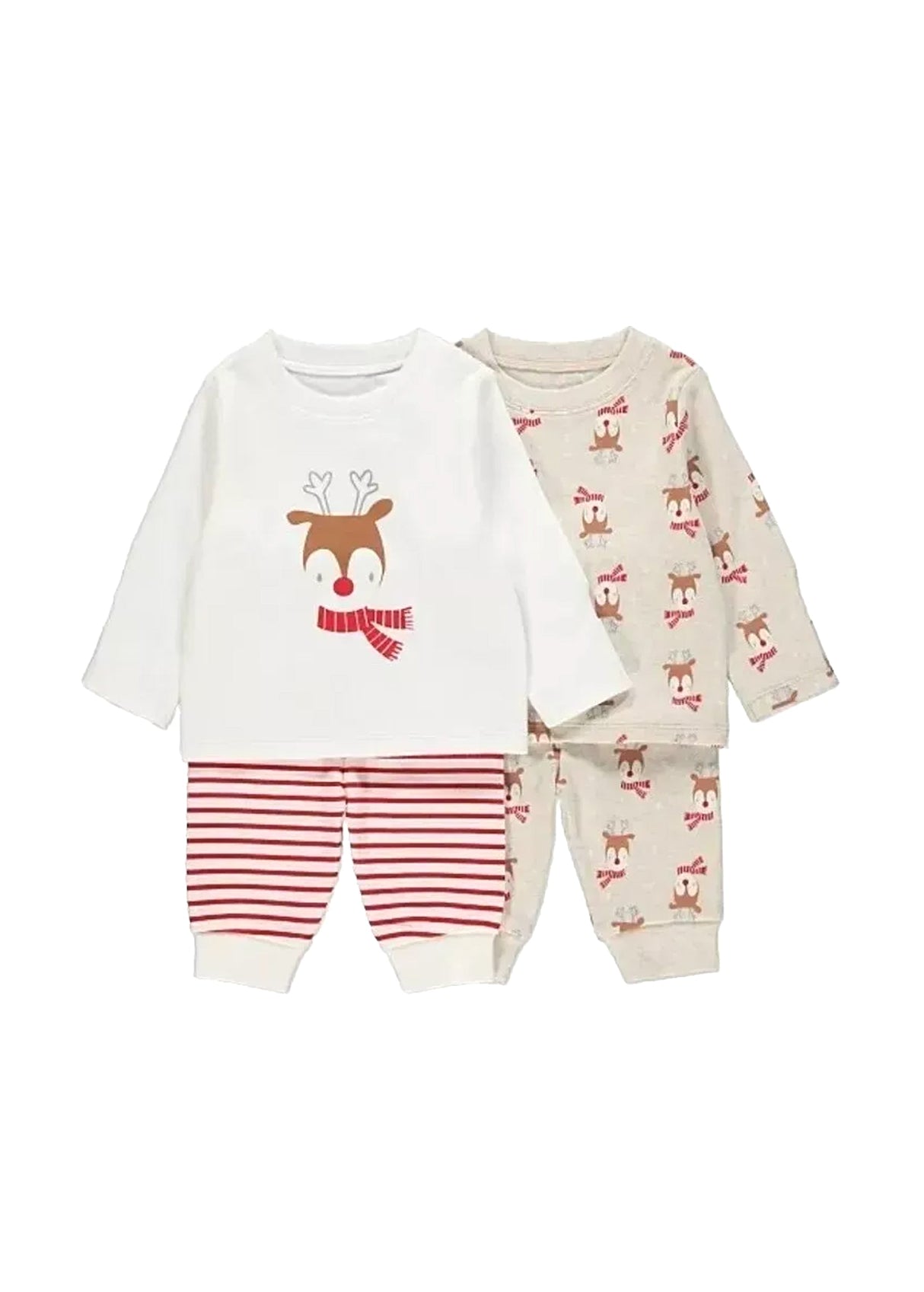Image for Kids Boy's 2 Pcs Graphic Printed Top & Bottom Sleepwear Set,Beige