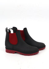 Image for Women's Colorblocked Ankle Boots,Black/Burgundy