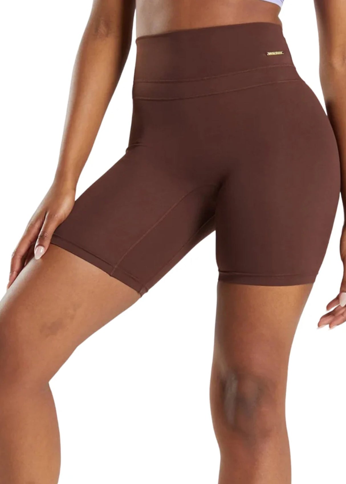 Image for Women's Plain Sport Shorts,Brown