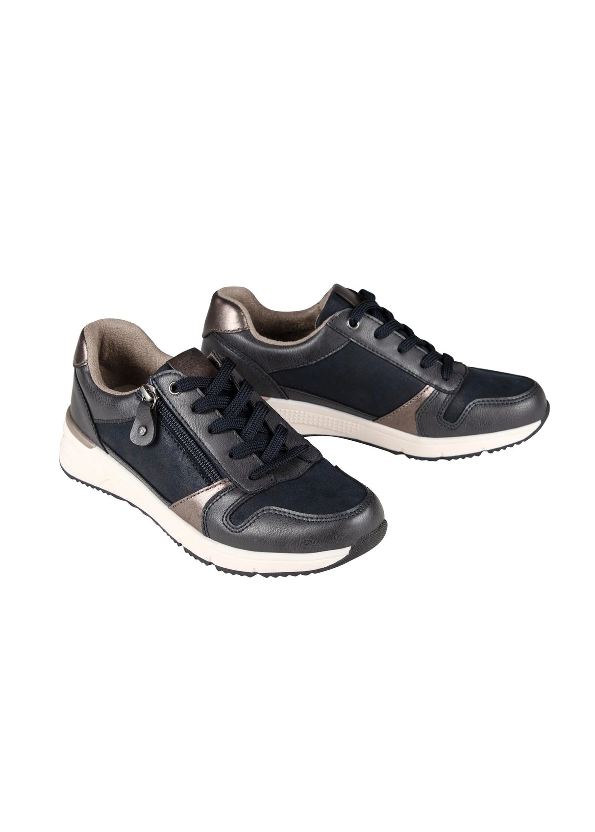 Image for Women's Textured Casual Shoes,Navy