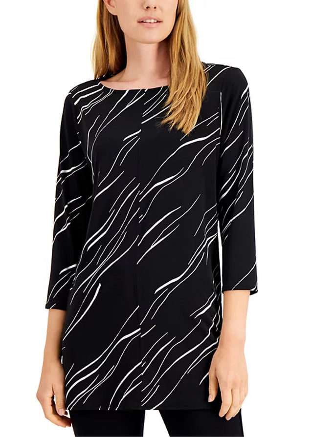 Image for Women's Printed Top,Black