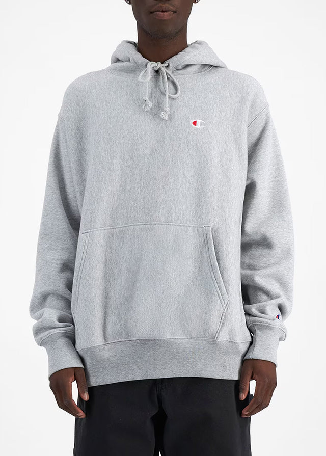 Image for Men's Brand Logo Embroidered Hoodie,Light Grey