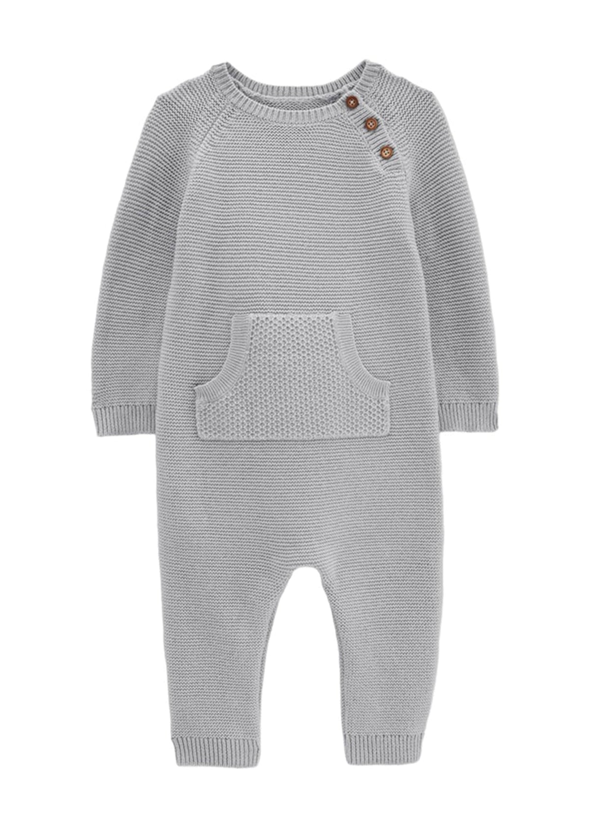 Image for Kids Girl's Plain Knit Jumpsuit,Mint Blue