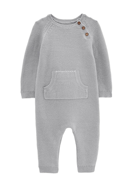 Image for Kids Girl's Plain Knit Jumpsuit,Mint Blue