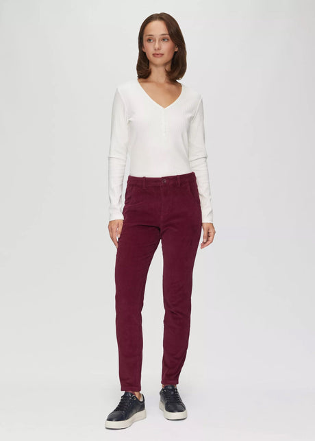 Image for Women's Plain Casual Pant,Burgundy