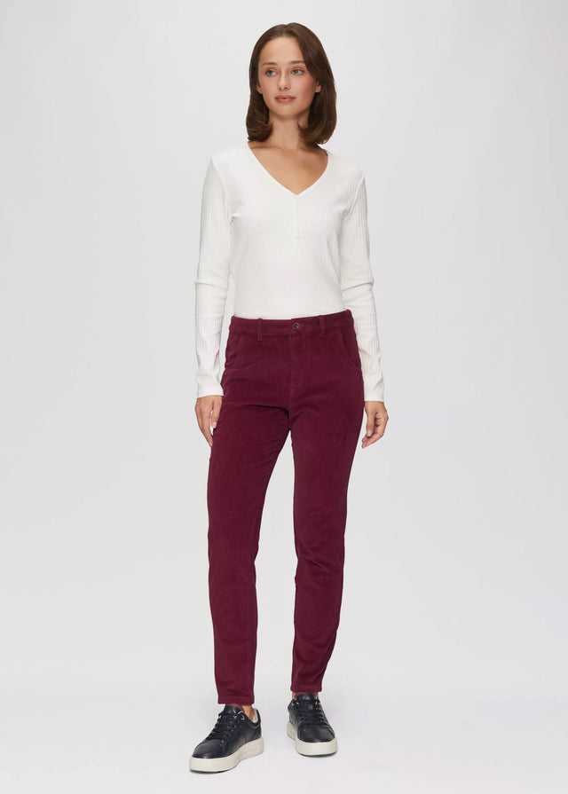 Image for Women's Plain Casual Pant,Burgundy
