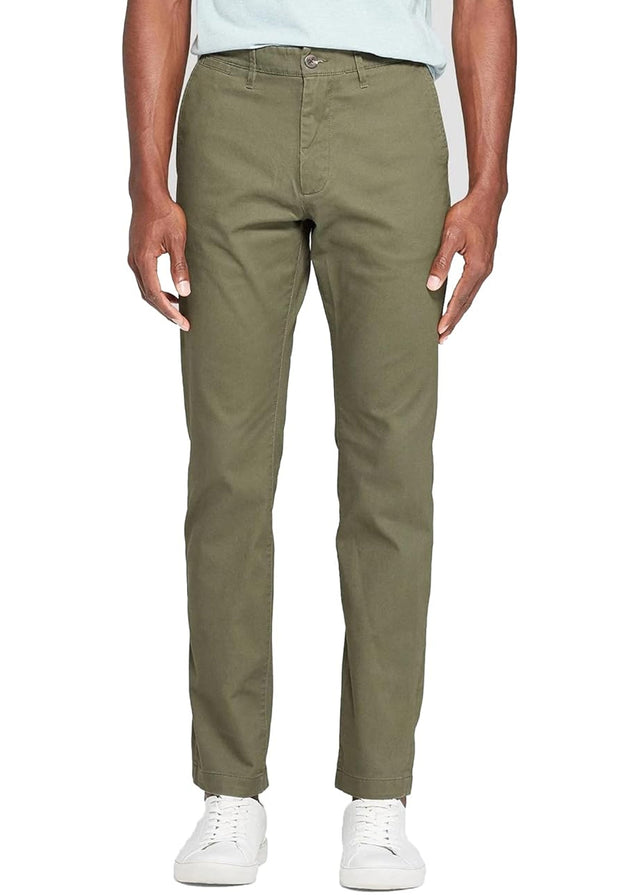 Image for Men's Plain Chino Pants,Olive
