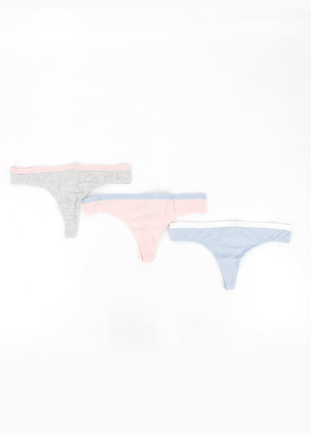 Image for Women's 3 Pack Plain Thongs,Multi
