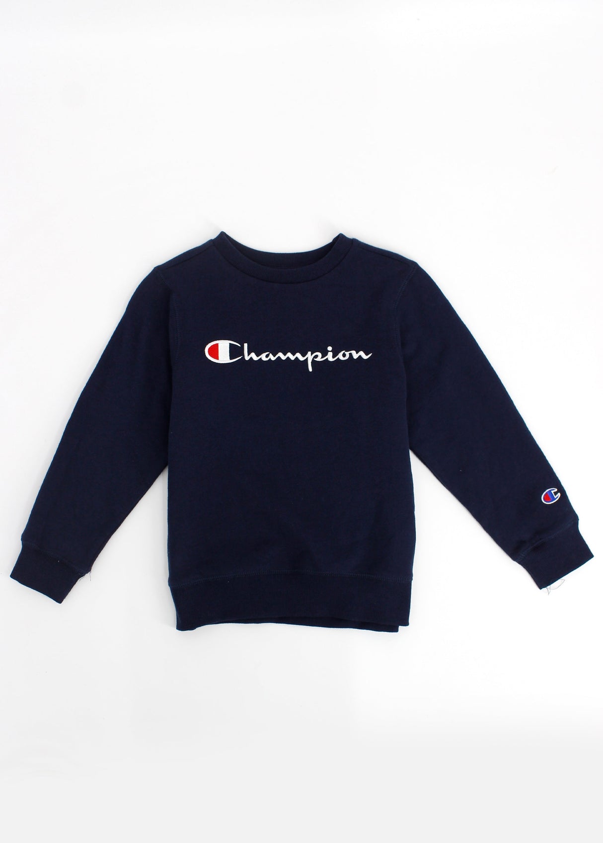 Kids Boy's Brand Logo Embroidered Sweatshirt,Navy