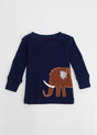 Image for Kids Boy's Graphic Embroidered Sleepwear Top,Navy