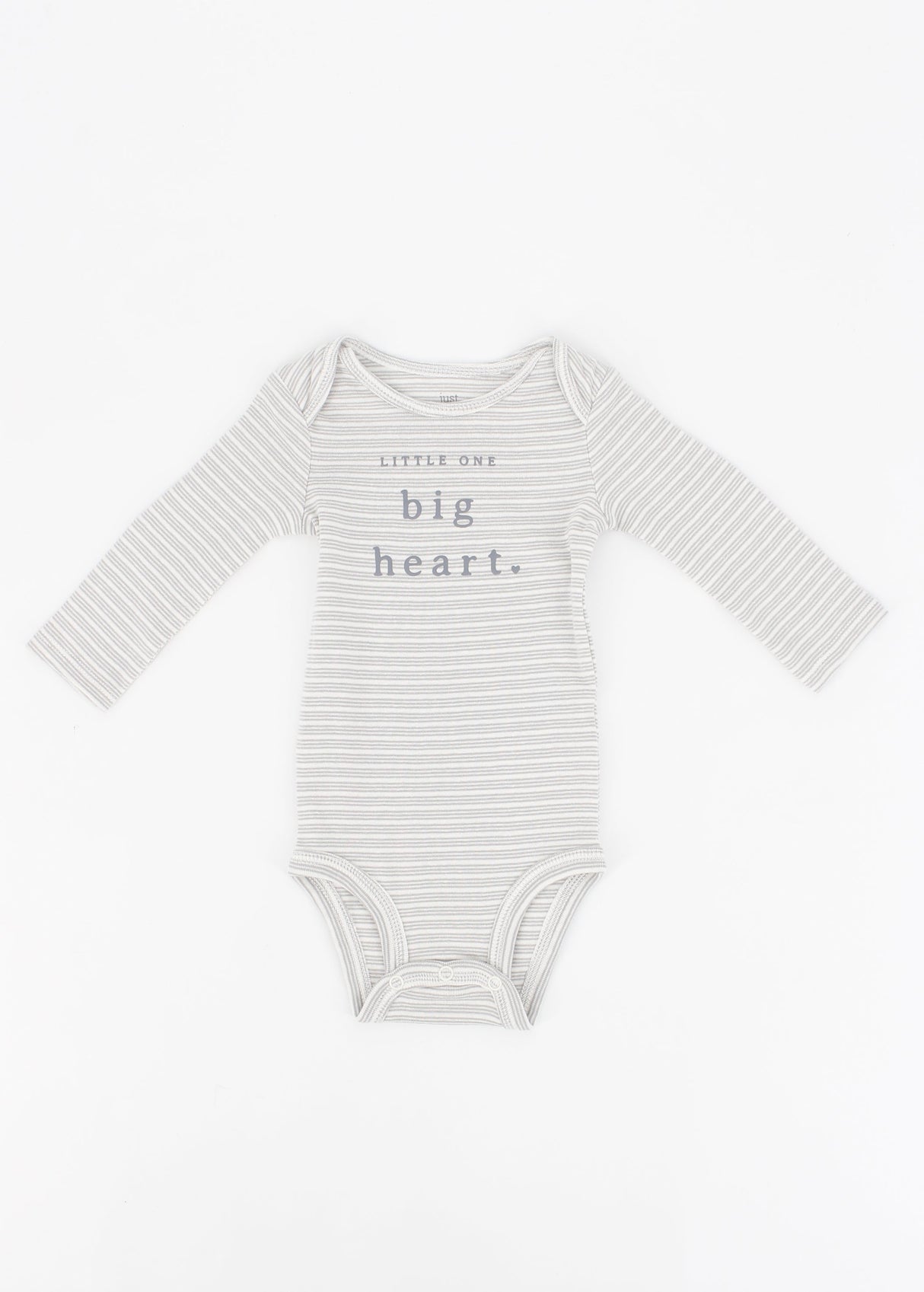 Kids Boy's Striped Bodysuit,Light Grey