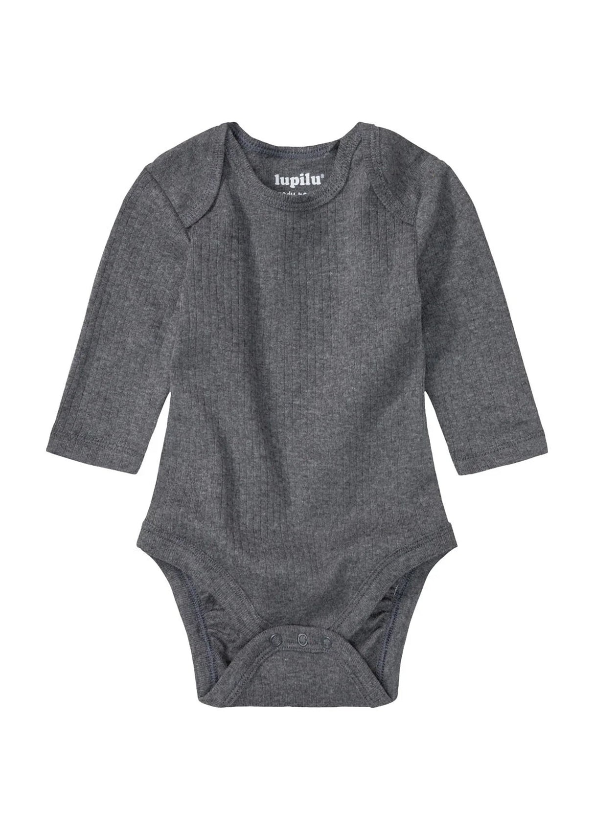 Kids Boy's Ribbed Bodysuit,Grey